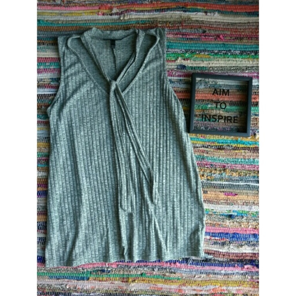 Lane Bryant Tie Front Sleeveless Top